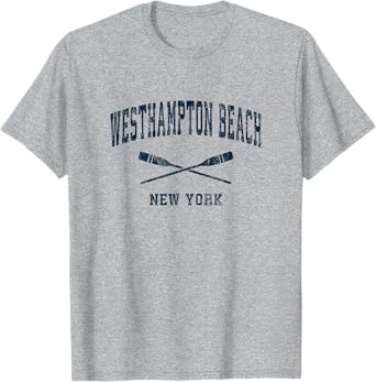 Westhampton Beach New York Vintage Nautical Paddles Sports O Men Women Kids T-Shirt