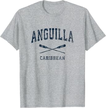 Anguilla Vintage Nautical Paddles Sports Oars T-Shirt