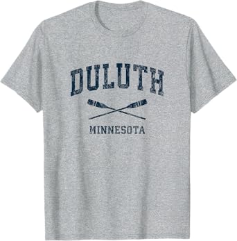 Duluth Minnesota Vintage Nautical Paddles Sports Oars T-Shirt