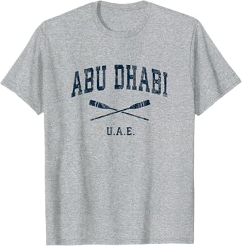 Abu Dhabi United Arab Emirates Vintage Nautical Paddles Spor T-Shirt