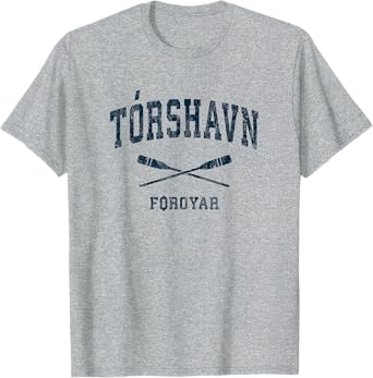 Torshavn Faroe Islands Vintage Nautical Paddles Sports Oars T-Shirt