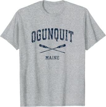 Ogunquit Maine Vintage Nautical Paddles Sports Oars T-Shirt