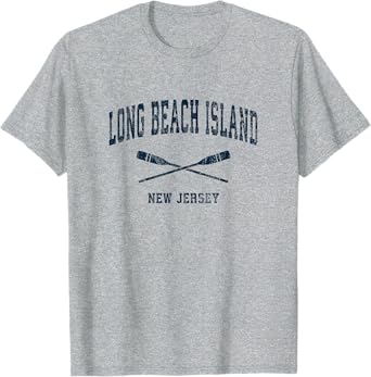 Long Beach Island New Jersey Vintage Nautical Paddles Sports Men Women Girls Kids T-Shirt