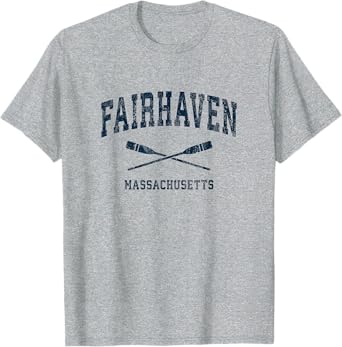 Fairhaven Massachusetts Vintage Nautical Paddles Sports Oars T-Shirt