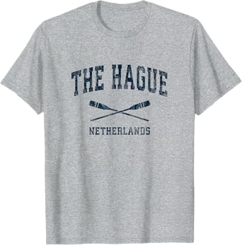 The Hague Netherlands Vintage Nautical Paddles Sports Oars T-Shirt