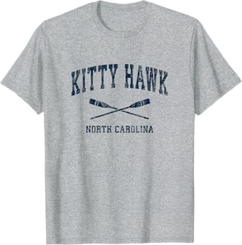 Kitty Hawk North Carolina Vintage Nautical Paddles Sports Oa T-Shirt