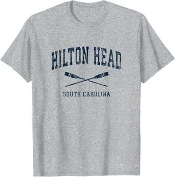 Hilton Head Island South Carolina Vintage Nautical Paddles S T-Shirt
