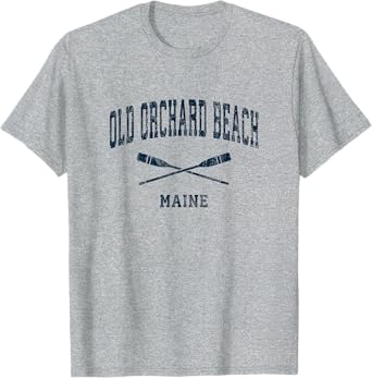 Old Orchard Beach Maine Vintage Nautical Paddles Sports Oars T-Shirt for Men Women Kids