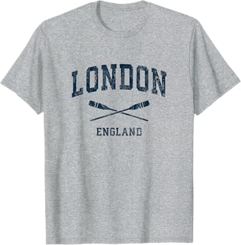 London England Vintage Nautical Paddles Sports Oars T-Shirt