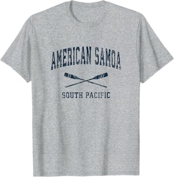 American Samoa Vintage Nautical Paddles Sports Oars T-Shirt