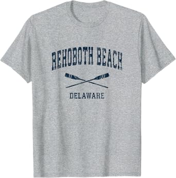 Rehoboth Beach Delaware Vintage Nautical Paddles Sports Oars Men Women Kids T-Shirt