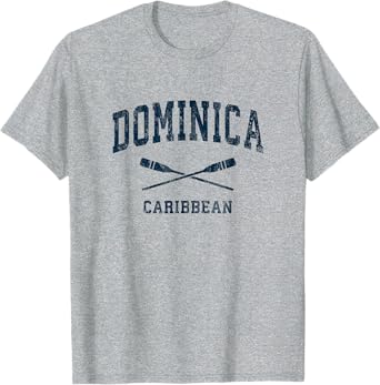 Dominica Vintage Nautical Paddles Sports Oars T-Shirt