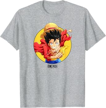 One Piece Anime Luffy Celebration Circle T-Shirt