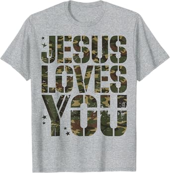 Camo Jesus Love You Funny Christian God Save Son Boy Toddler T-Shirt